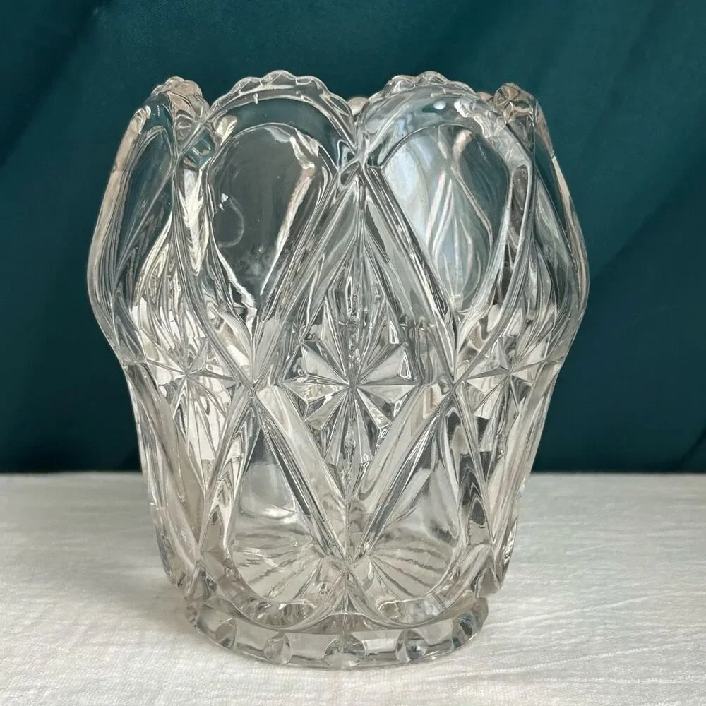 Antique Celery Vase Dalzell, Gilmore and Leighton Glass Arkansas Big Diamond No